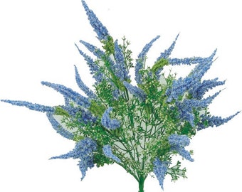 Blue Astilbe Mixed Bush 20" X 10, Filler Bush Vase Filler, Greenery Stem Wreath Embellishment Supply, Floral Supply, 30579BL