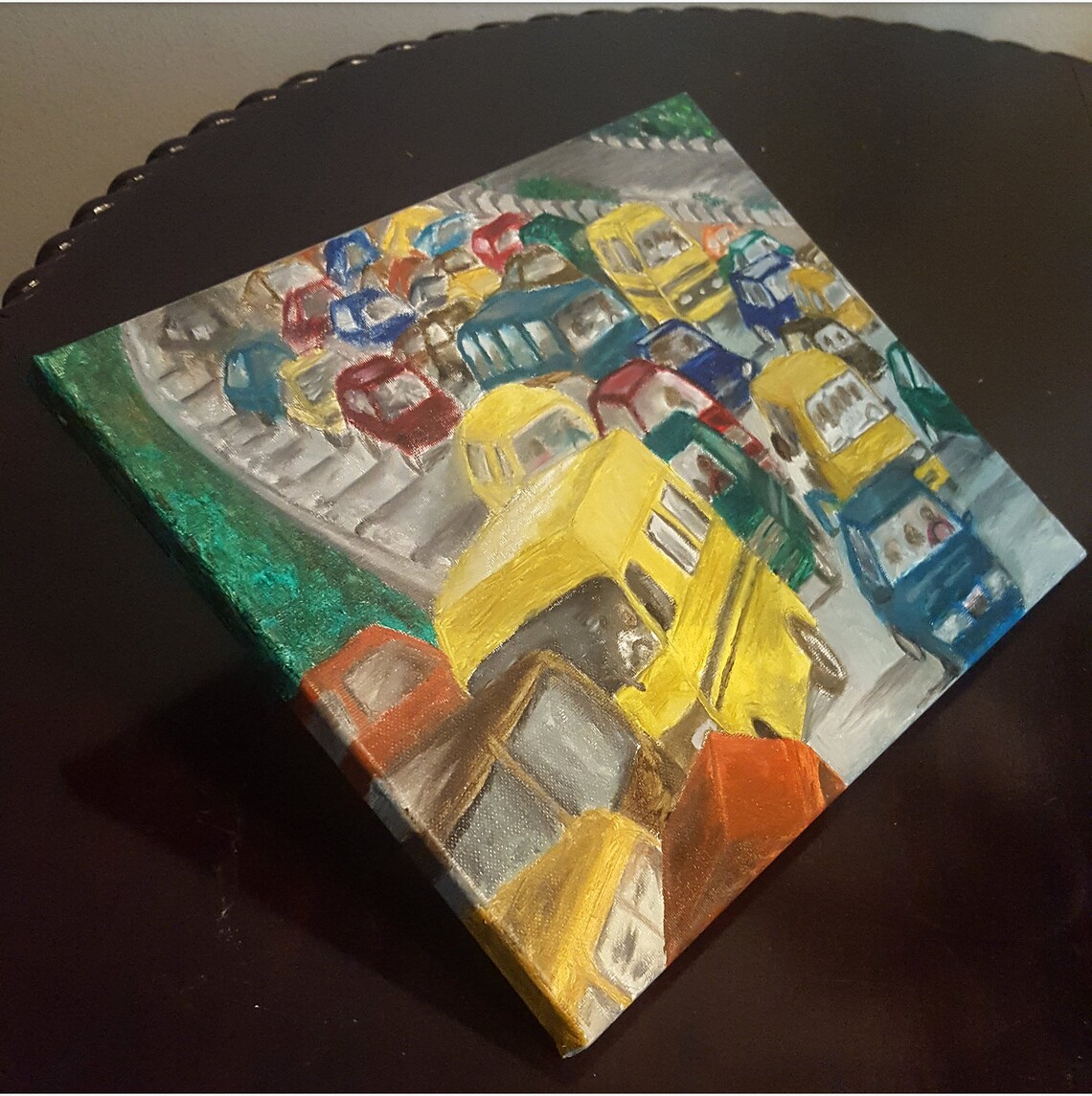 Lagos Traffic. Oil Painting on Canvas Etsy