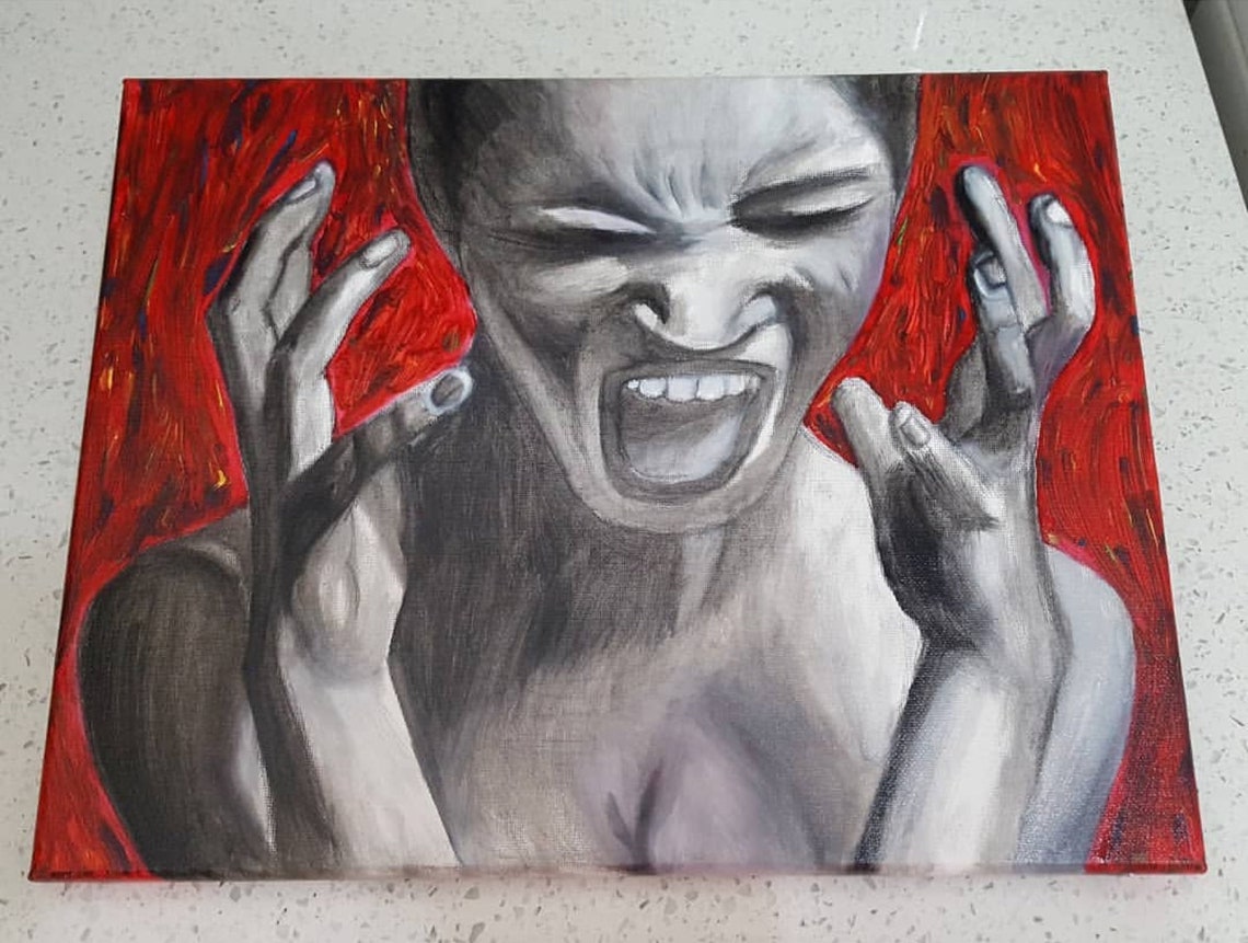 Mental Health Awareness. Oil Painting on Canvas. Etsy