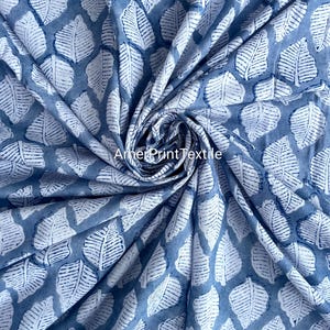 Beautiful Block Printed Cotton, Hand Made, India Jaipur 100% Cotton Fabric by Yard, Dress Making Fabric, Block print fabric