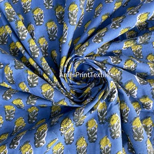 Artisanal Hand Block Print Cotton Fabric - Perfect for Crafting Your Unique Fashion Statement