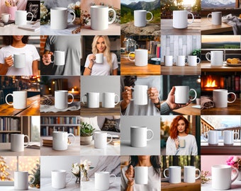 Mug Mockup Bundle: Modern Coffee Cup Styled Stock Photos (Digital Download)