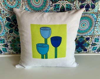 Floral Pillow Cover 16x16 inch