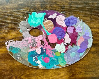 Unique Abstract Art Made from Authentic Artist’s Palette - “P. 29”
