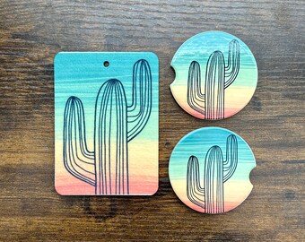 Set of Car Coasters and Air Freshener - Choose from 30 scents!