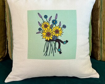 Country Pillow Cover - 16x16 inch