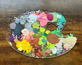Unique Abstract Art Made from Authentic Artist’s Palette- “P.28”