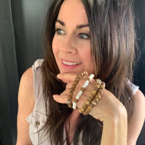 Surf Bracelets | Surfer Beads | Coconut Shell | Natural Boho | Festival Beach Bohemian | Boho Chic | Unique Handmde