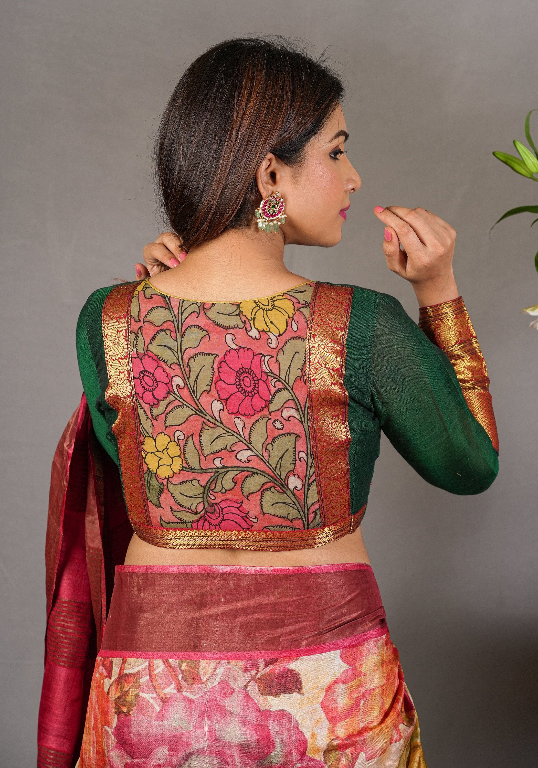 Pen Kalamkari Blouse Etsy