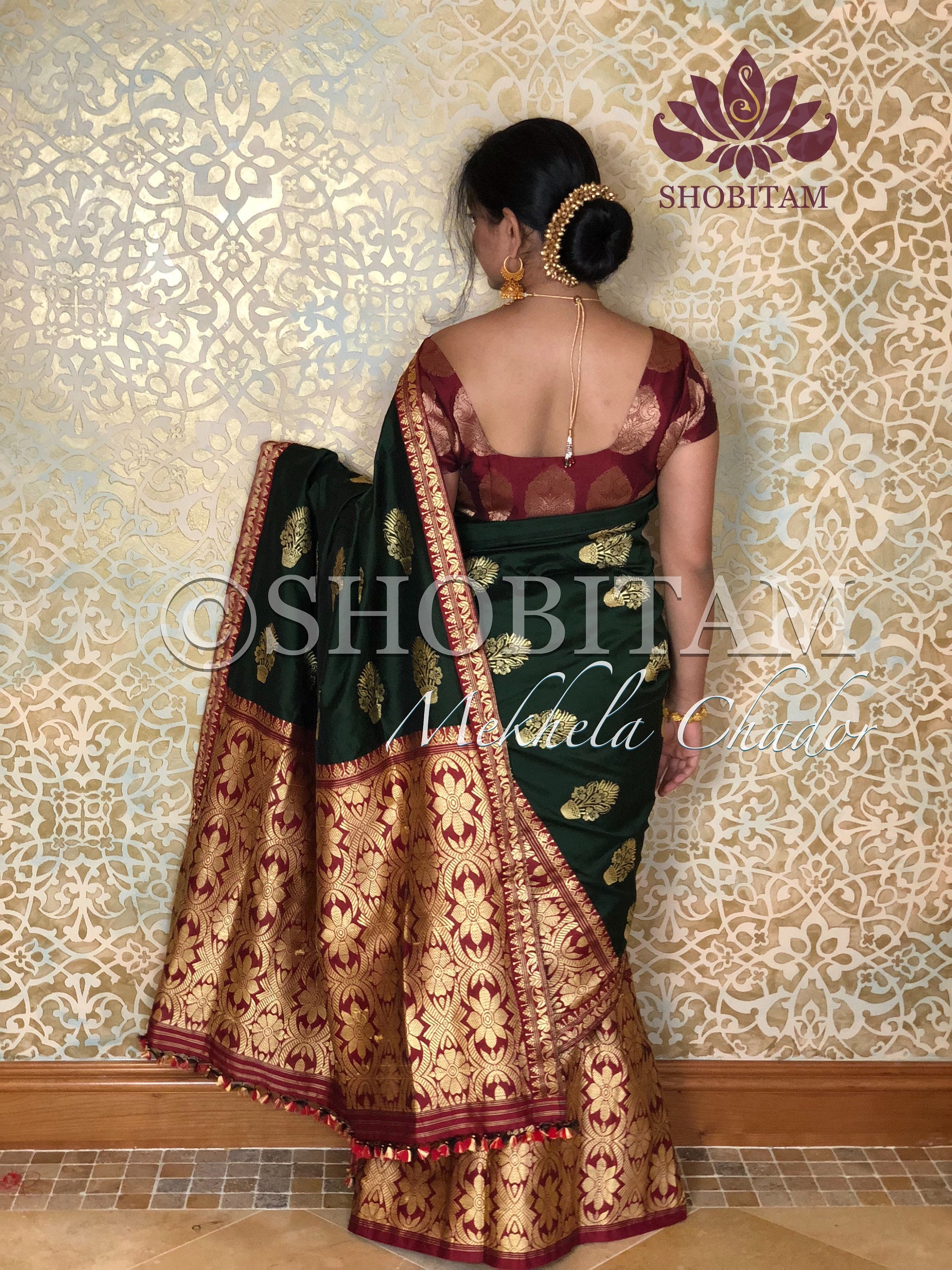 Statement Bottle Green Maroon Silk Mekhela Chador Assamese - Etsy India Statement Bottle Green Maroon Silk Mekhela Chador Assamese - Etsy India