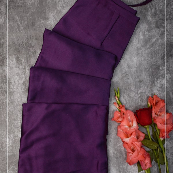 Eggplant Color Premium Quality Purple Petticoat for saree, in standard size.