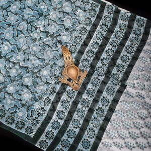 Blue - Handcrafted Quilted Sanganeri Block Printed Fabric Coin Pouch by Chhoti Si Asha 73
