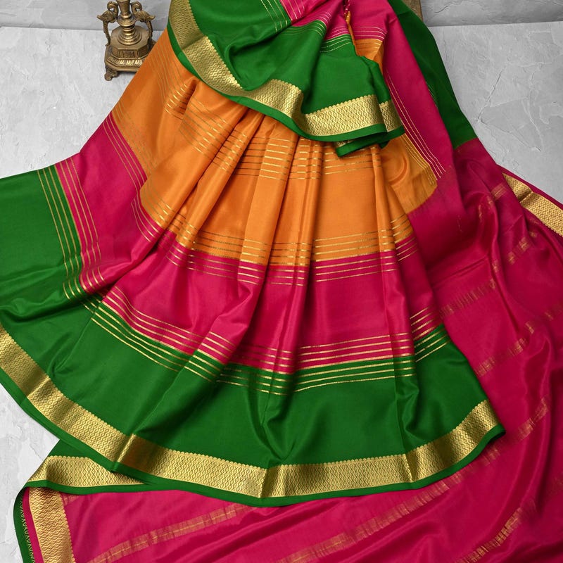 Buy Ksic Mysore Silk Saree Online In India - Etsy India