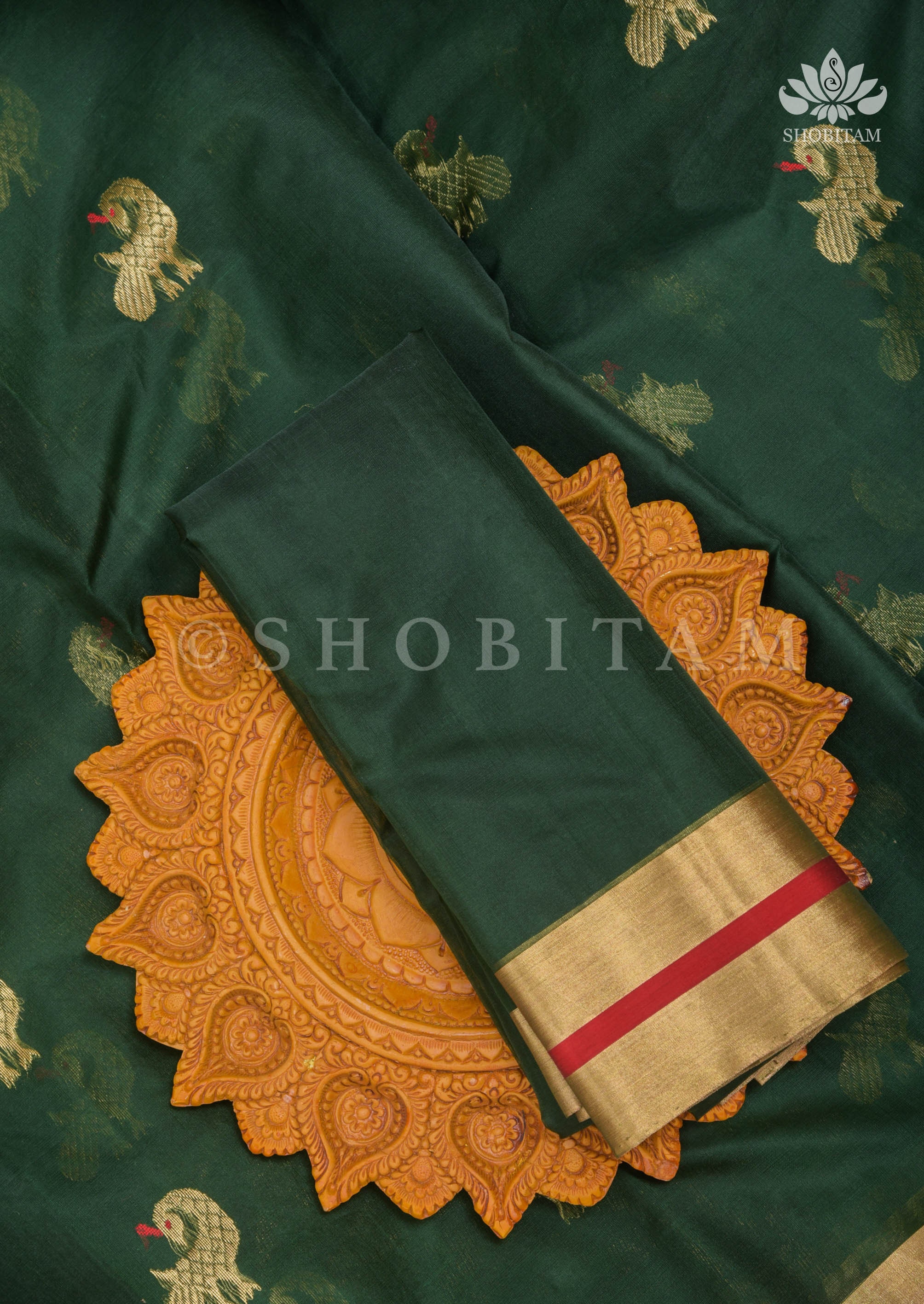 Chanderi Silk Saree with Meenakari Peacock Motifs Chanderi Etsy