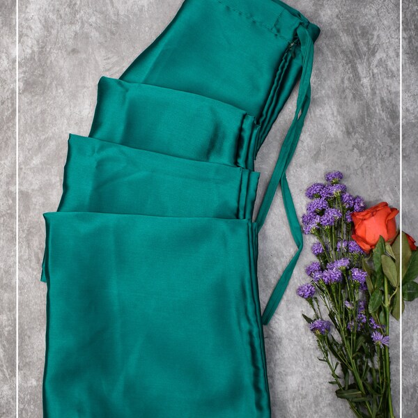 Emerald Green Petticoat in Premium Satin, 2 Ply Petticoat, Standard Size