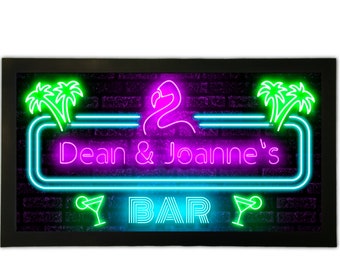 Personalised Bar Mat Custom Runner Gift Novelty Funny 151 Gin O/'Clock Cocktail