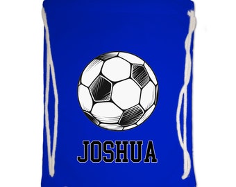 Kids Gym Bag. Personalised Any Name Football Swimming PE School Travel Bag. Boy Girl, Birthday Gift.  Christmas. Back to School. 10 Colours