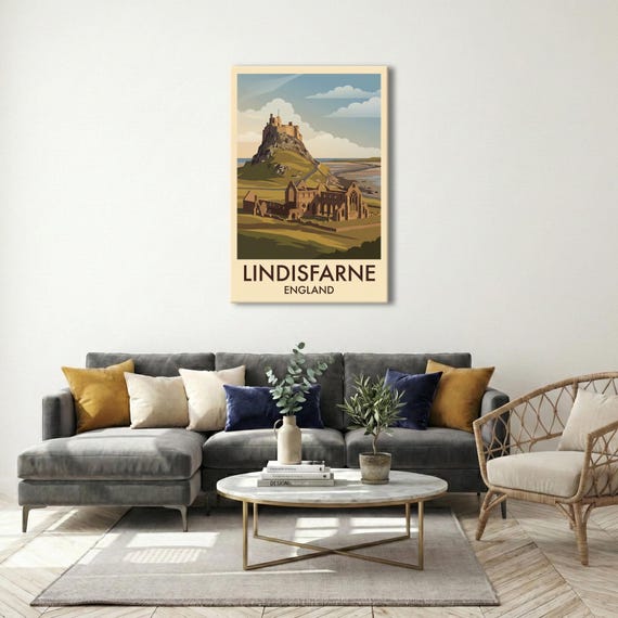 Lindisfarne, England - Holy Island Priory & Castle Travel Poster