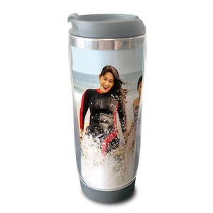 Gepersonaliseerde foto thermische mok. Flask Cup Aangepaste Travel Cup Gift Idee. Dubbelwandig. Koffie thee sap. 4 kleuren. Antislip basis.