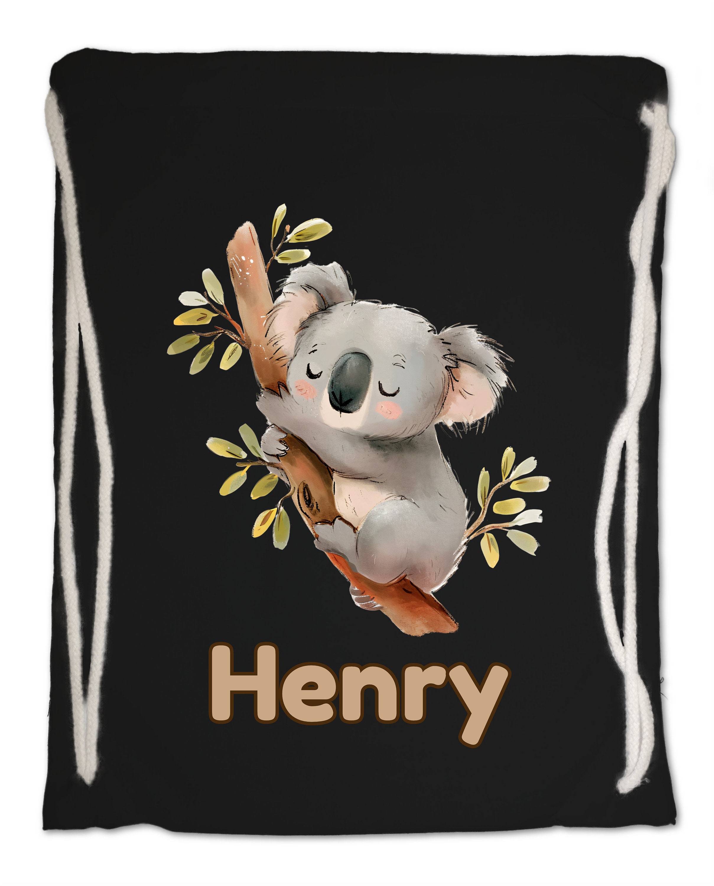 GRAZDesign Sacca da palestra personalizzata per bambini, design koala, personalizzabile con nome, perfetta per l'asilo, anatra, Taglia unica