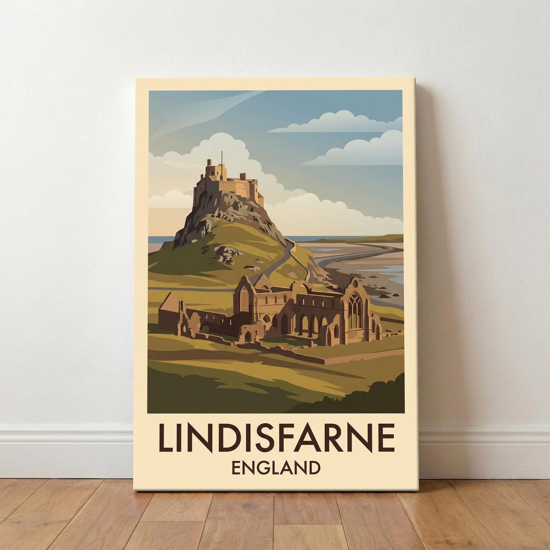 Lindisfarne, England - Holy Island Priory & Castle Travel Poster