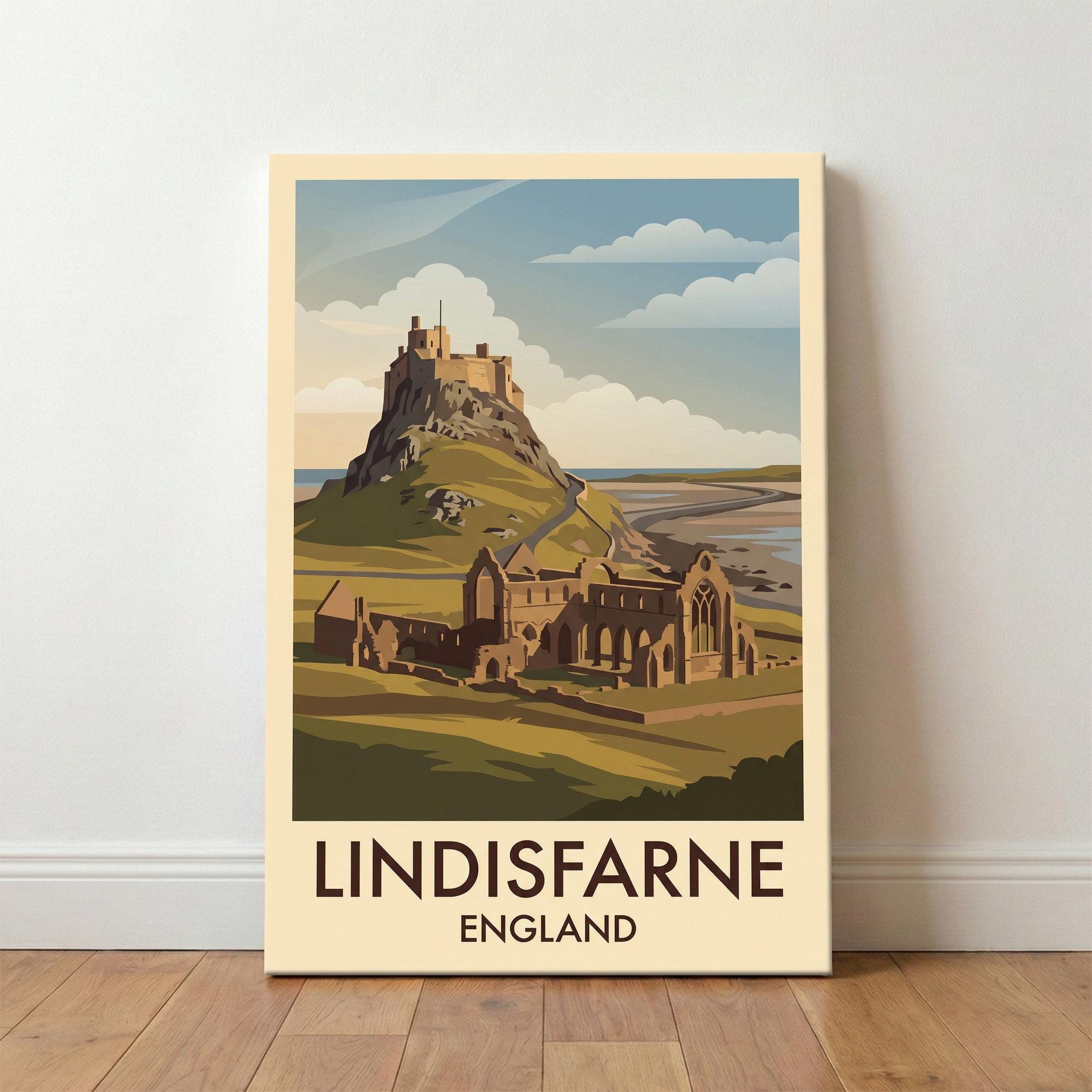 Lindisfarne, England - Holy Island Priory & Castle Travel Poster