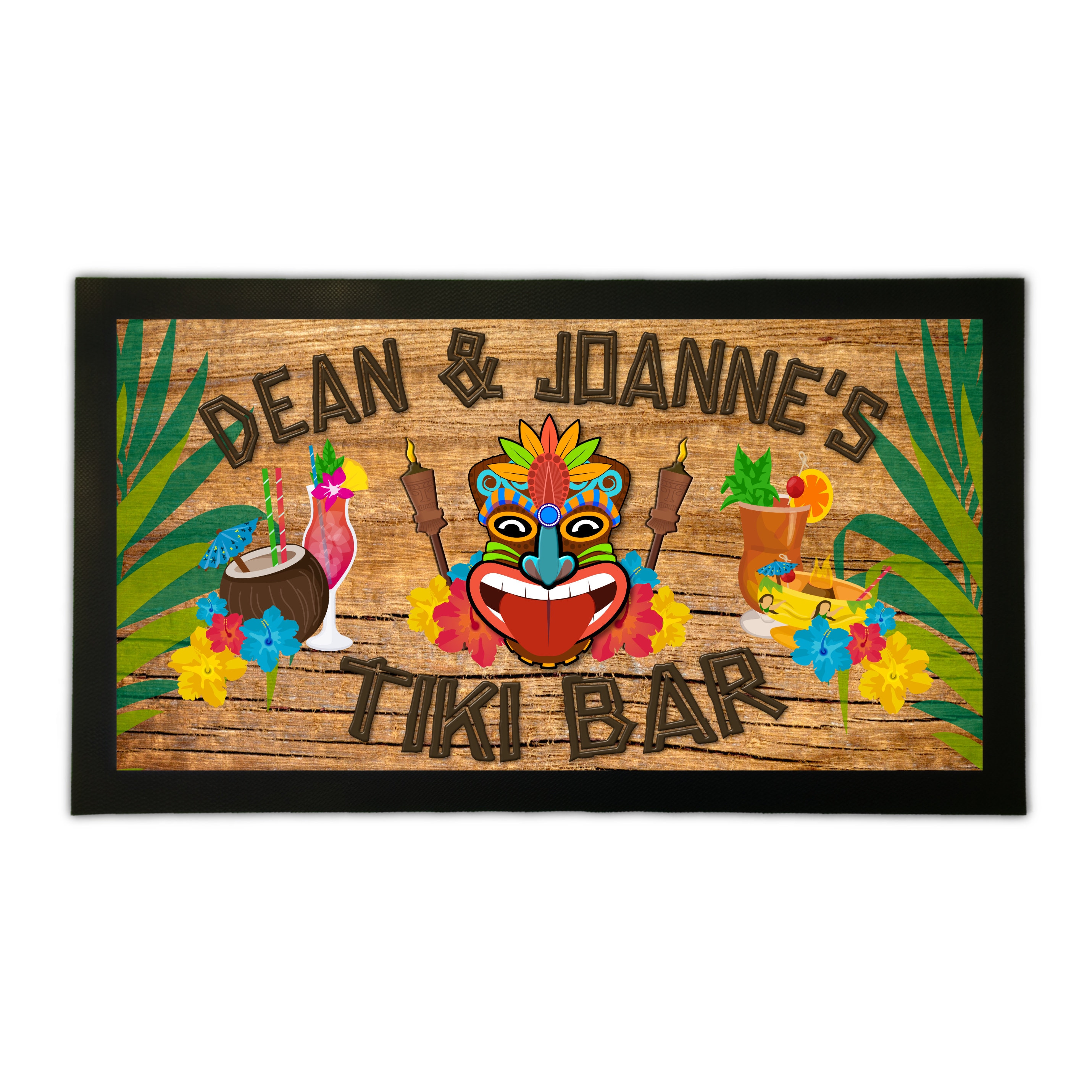 Asciugamano da bar in microfibra personalizzato Tiki Bar Design