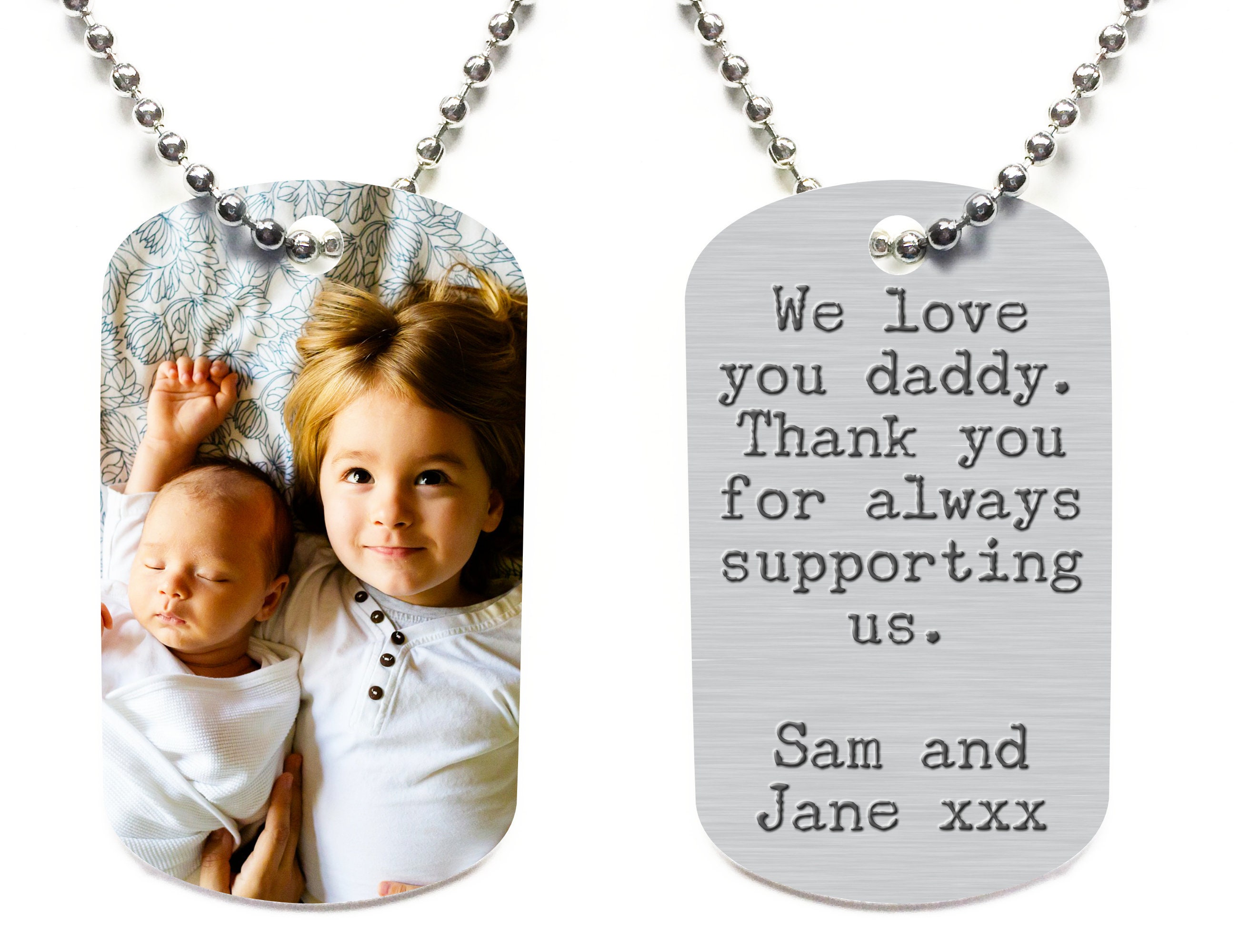 Personalized Engraved Dog Tag Necklace Army Card Identity Necklace Gift for  Him, Boyfriend,husband,dad Birthday, Anniversary Christmas Gift 