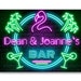 Personalised Bar Sign METAL Plaque Eighties 80s Neon Cocktail Nightclub Style. Home Pub Shed Man Cave. Screw Holes, Sticky Pads or Twine.