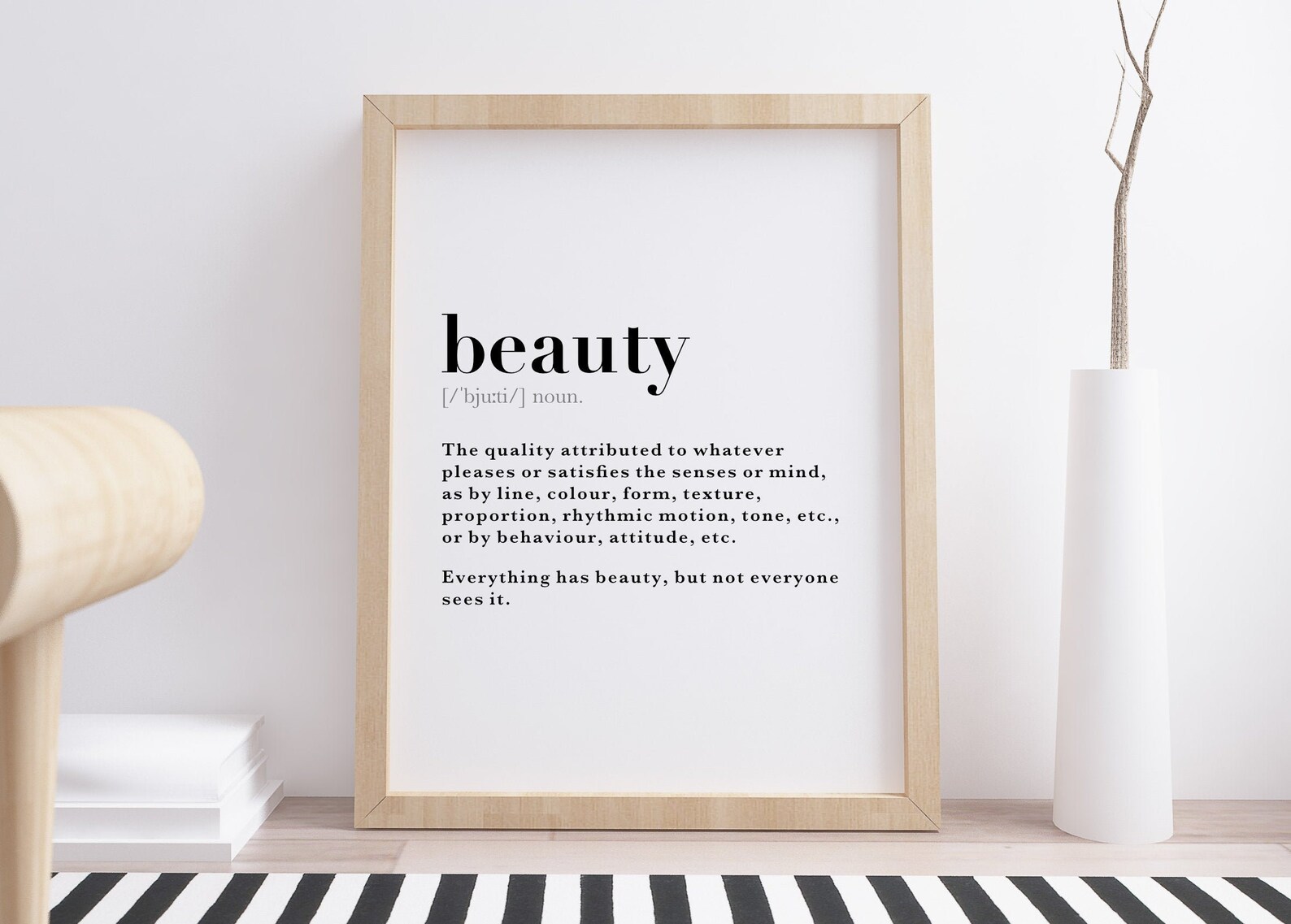 Schoonheid woordenboek definitie betekenis Wall Art Print