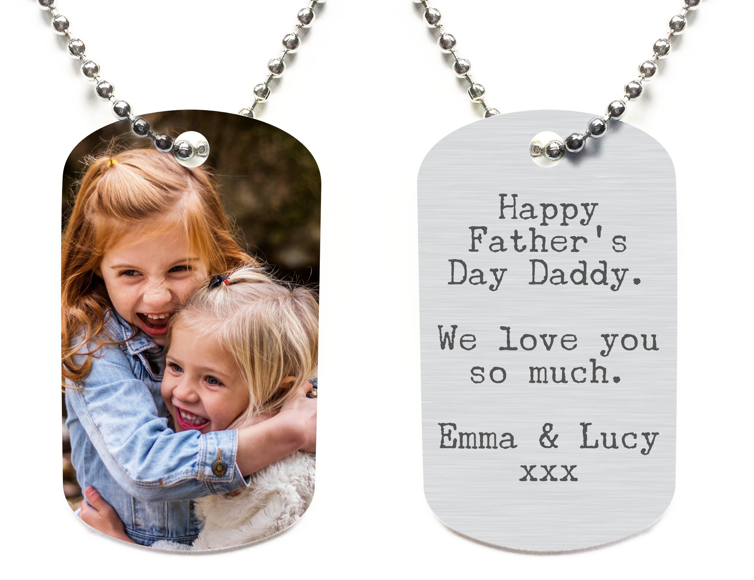 Personalized father's cheap day necklace