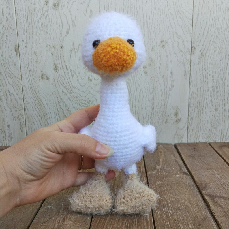 Сrocheted amigurumi goose handmade toy for children Etsy