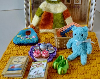 Blythe Doll Miniature Room Diorama | Handmade Shadow Box Scene