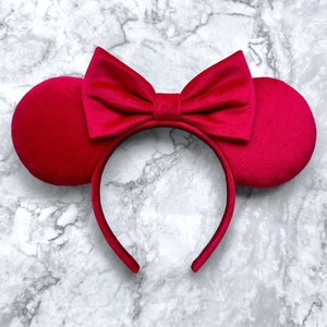 The Queen Of Hearts Velvet Mouse Ears Headband