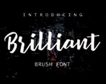 Brilliant - Handwritten Script Font with Cursive Bold Brush Style for Cricut Projects
