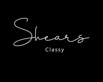 Shears - Elegant Handwritten Font, Thin Signature Script Font, Modern Calligraphy Font for Logo, Branding, Wedding & Cricut