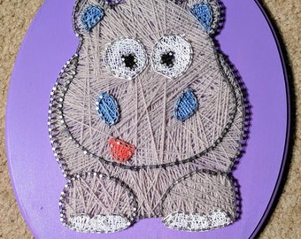 String art hippo