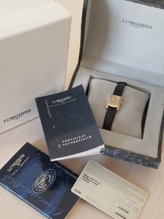 Authentic Longines 18k Gold VVS Diamond Watch New Battery Replaced Mint Condition Certificate of Guarantee Certificate of Authenticity Etsy Canada