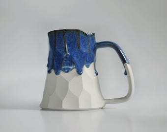 Tazza in ceramica bianca, grande tazza da caffè in terracotta fatta a mano, regalo per papà