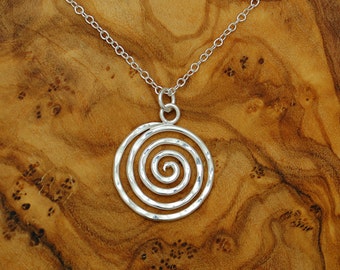 Spiral pendant | Silver pendant | Handmade necklace | Ancient greek | Celtic jewelry | Silver jewelry