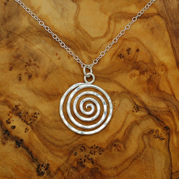 Pendentif en spirale | Pendentif | argent Collier fait à la main | | grecque antique | de bijoux celtiques Bijoux en argent