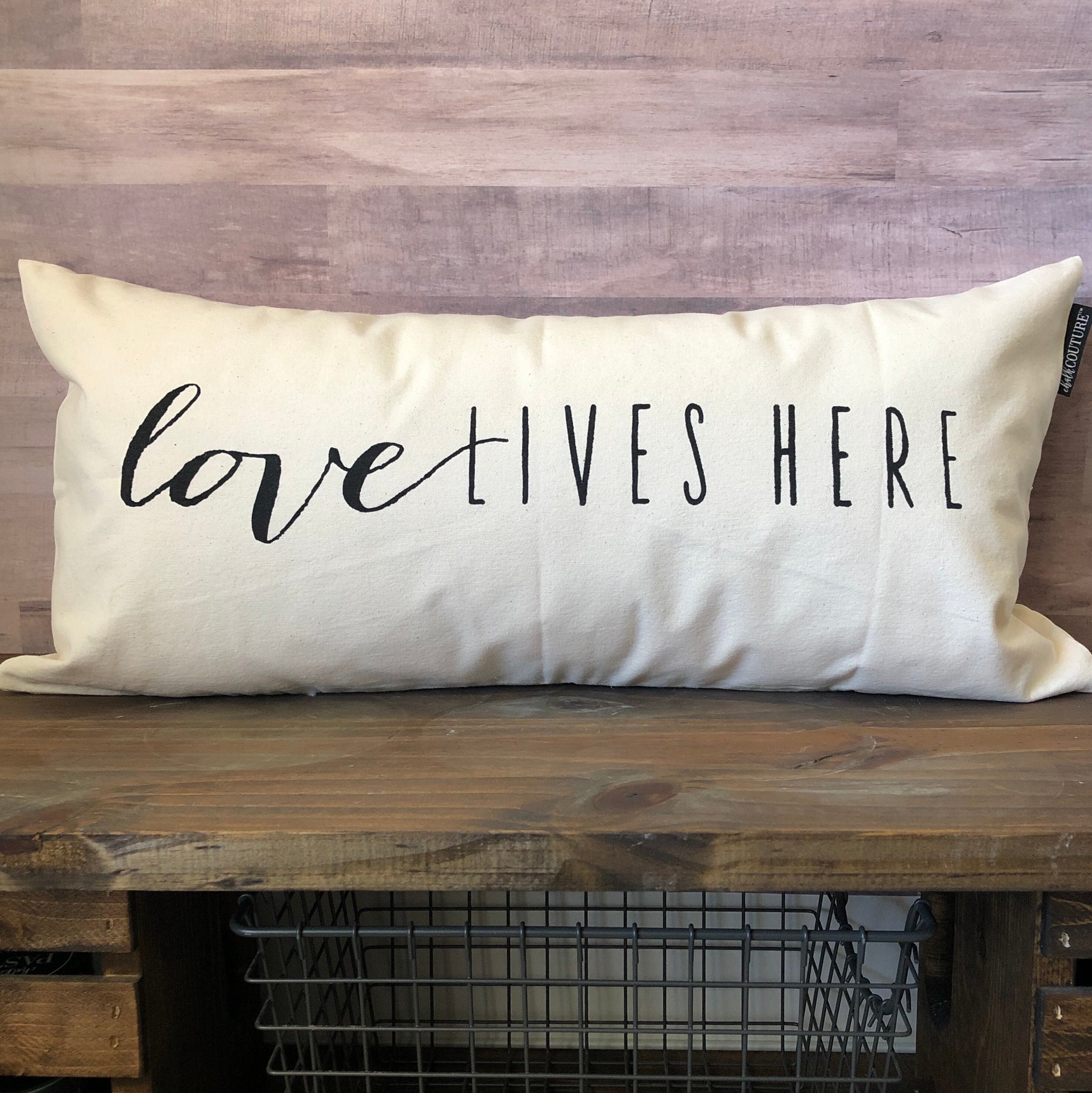 Love Lives Here Pillow We Decided on Forever Pillow Cover Etsy
