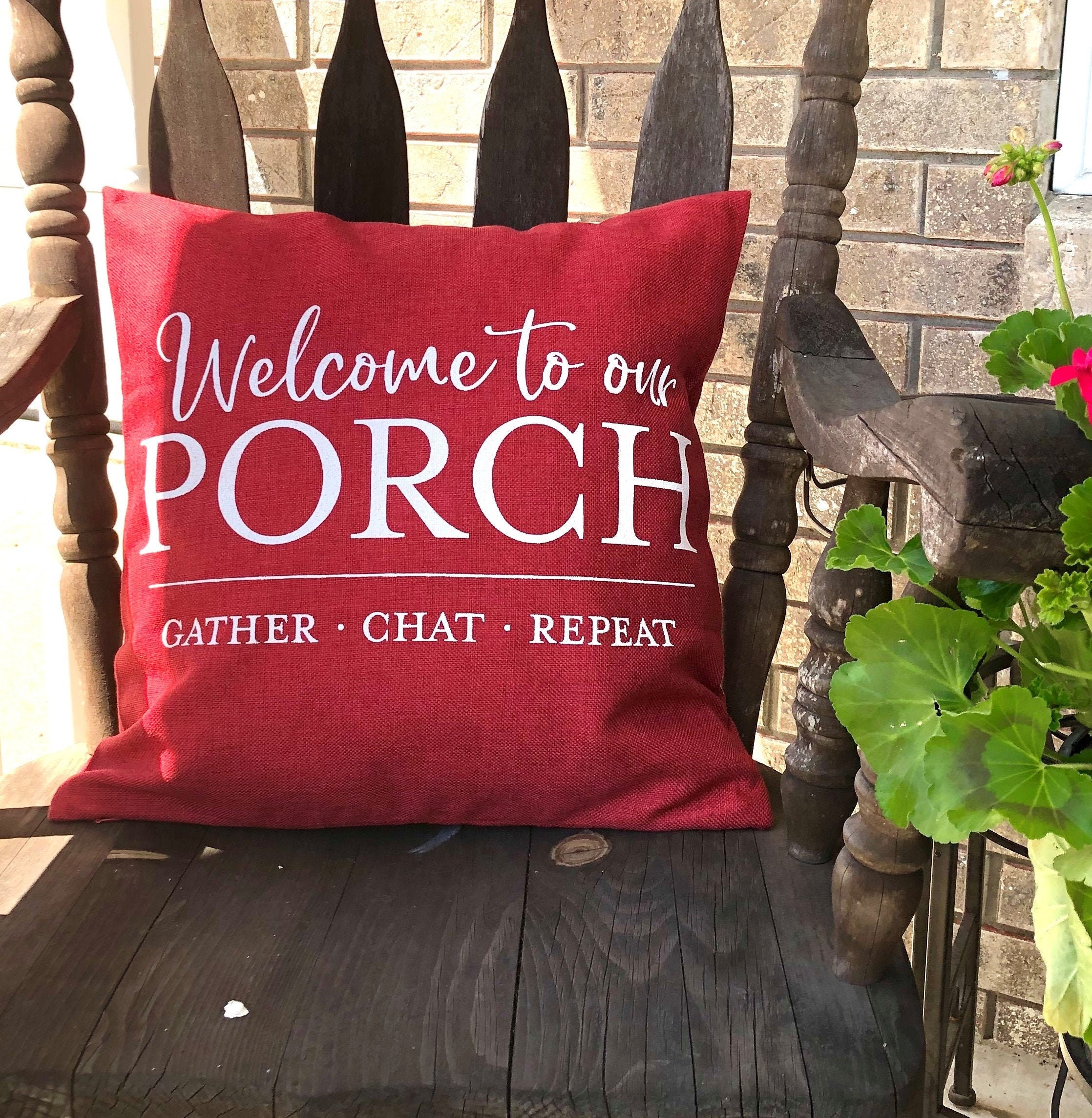to Our Porch Pillow Cover Home Decor Pillow Etsy