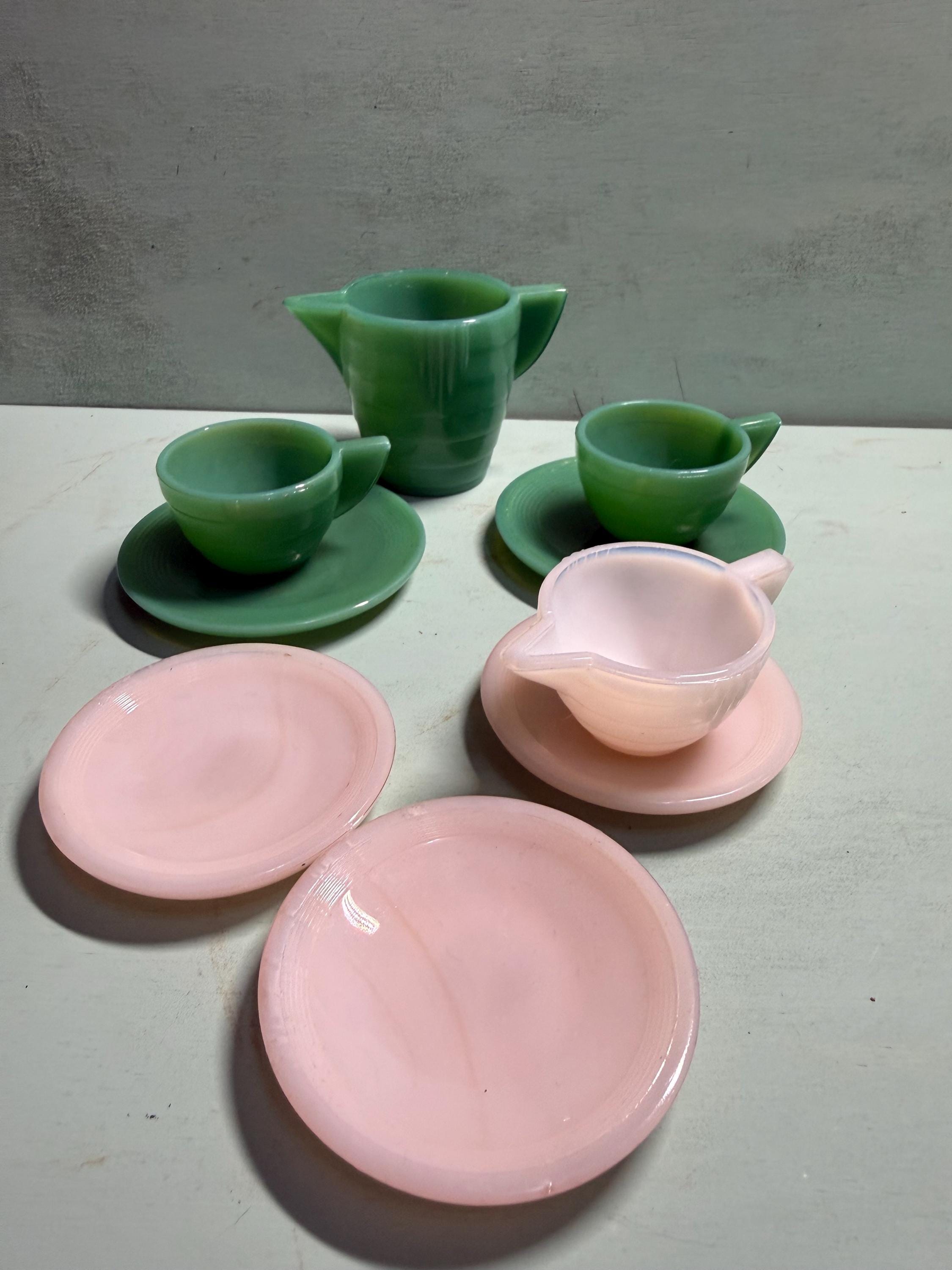Akro Agate Childrens Dishes - Etsy