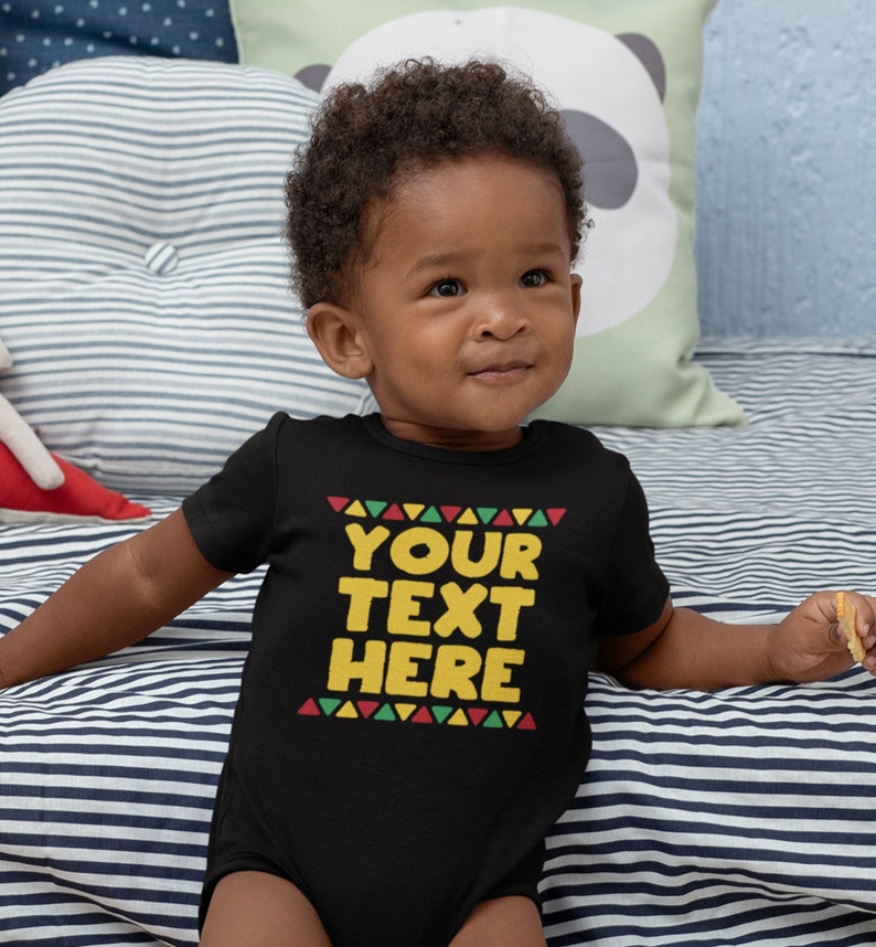 CUSTOM Made Infant Bodysuit Personalized Black Pride Baby Etsy