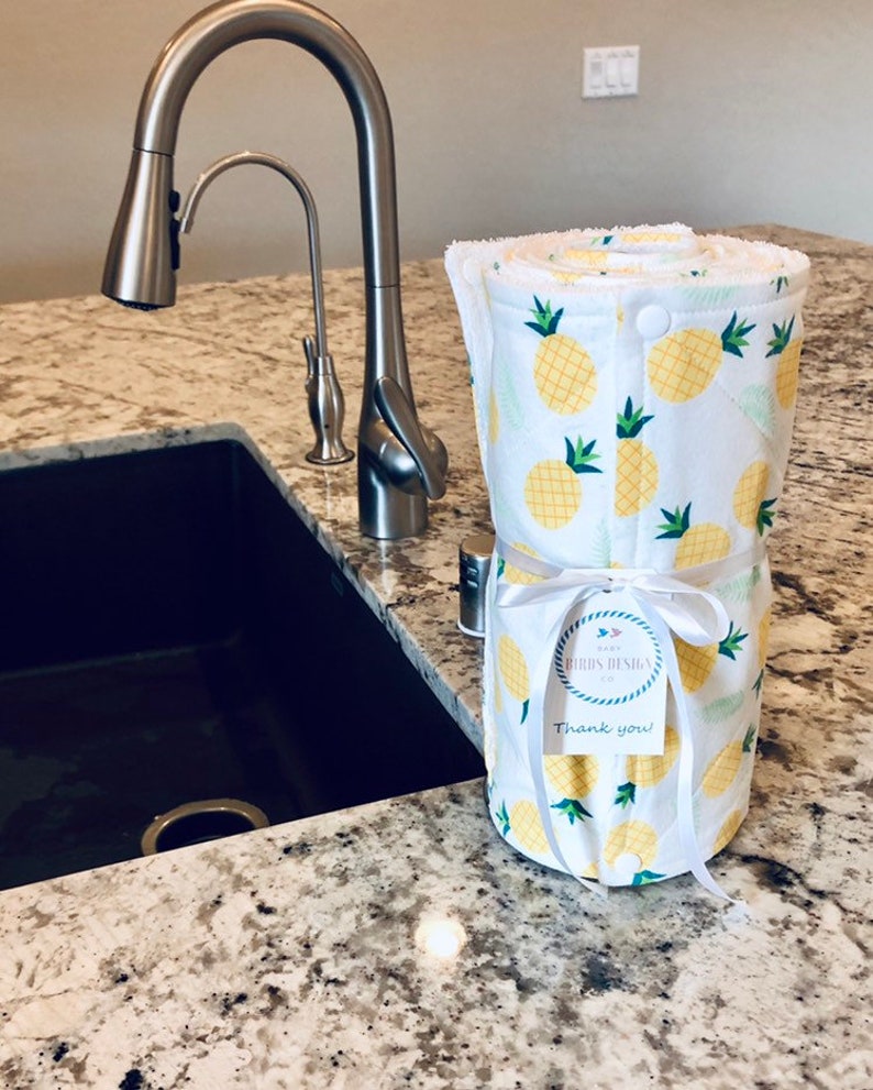 Rolled UnPaper Towels with Snaps via BabyBirdsDesignCo