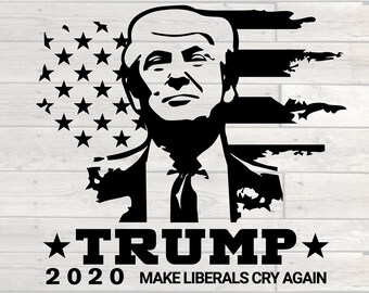 Download Free Trump Merica Trump 2020 Trump Hair Style Sunglasses American Etsy SVG Cut Files