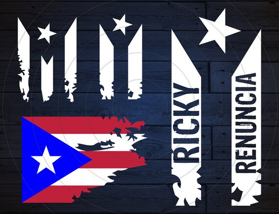 Puerto Rico Resiste Boricua Flag Ricky Renuncia Bandera Negra Etsy