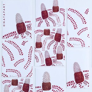 Australian Christmas cards, Banksia card set,  Christmas card set, Australian stationery, ABSTRACT banksia card set, holiday greeting cards