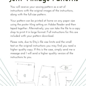 1930s nightdress vintage sewing pattern 30s pdf digital download nightwear sleepwear casual vintage slip dress image 2